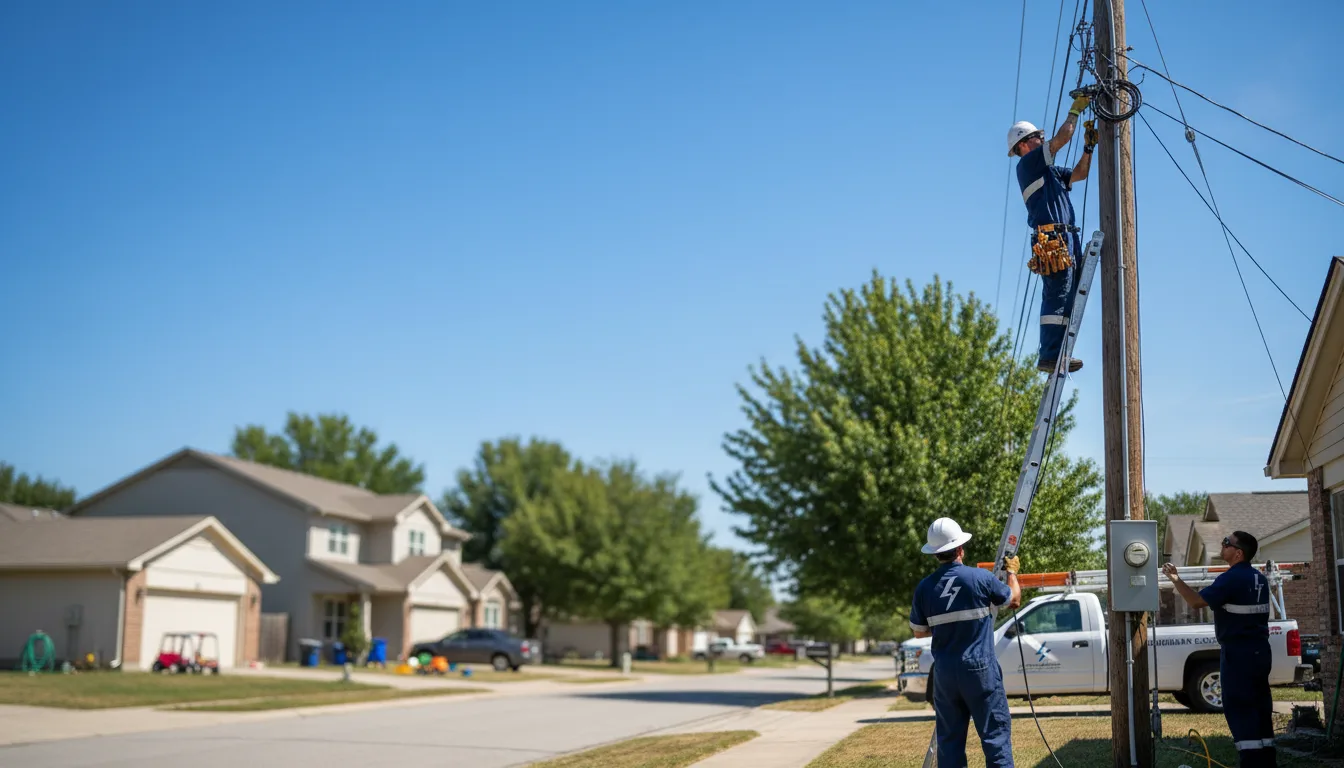 Residential electrician providing installation services in Van Alstyne, TX
